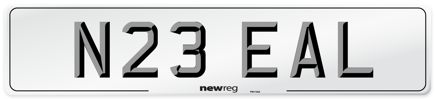 N23 EAL Number Plate from New Reg